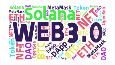 标签云:WEB3.0,NFT,BTC,ETH,Token,DApp,DAO,MetaMask,OpenSea,Solana,文字词云图-wenziyun.cn
