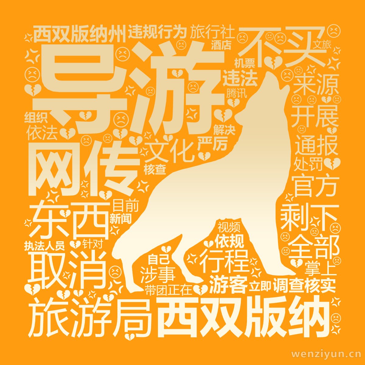 导游,西双版纳,网传,旅游局,不买,东西,取消,剩下,全部,行程,西双版纳州,文化,开展,调查核实,官方,来源,通报,游客,旅行社,涉事,违,文字词云图-wenziyun.cn