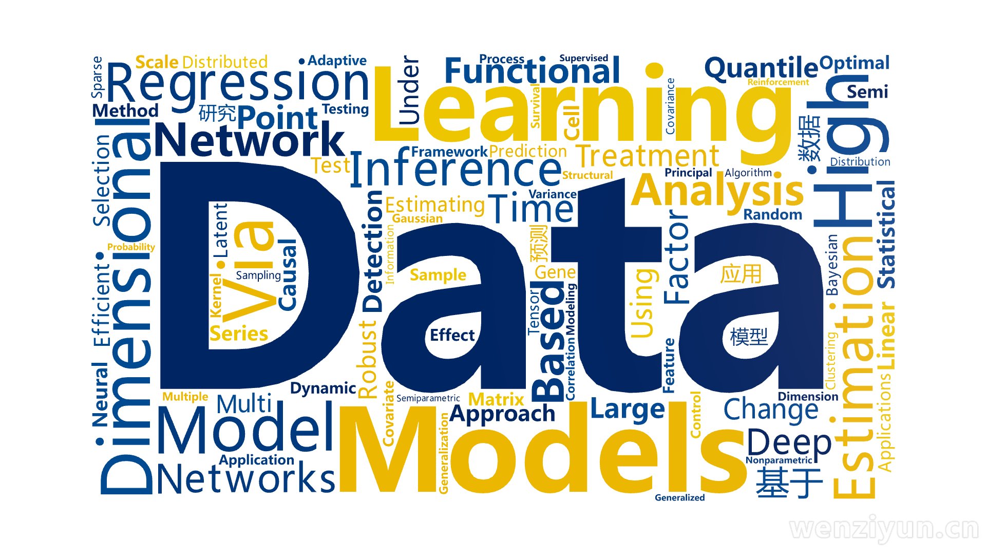 Data,Learning,High,Dimensional,Models,Regression,Estimation,Inference,,文字词云图-wenziyun.cn