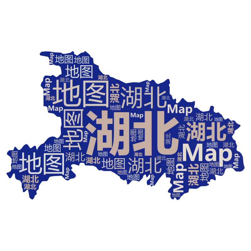 湖北,地图,Map,文字词云图-wenziyun.cn