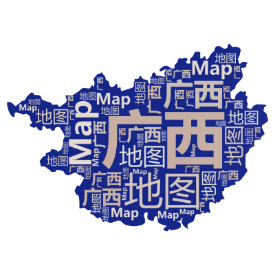 标签云:广西,地图,Map,文字词云图-wenziyun.cn