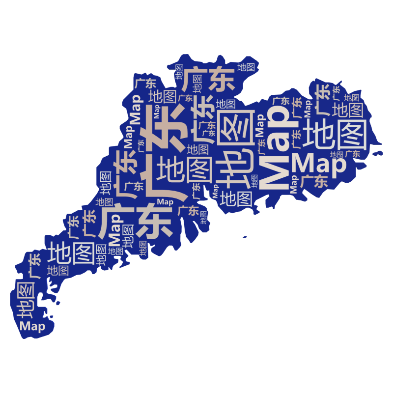广东,地图,Map,文字词云图-wenziyun.cn