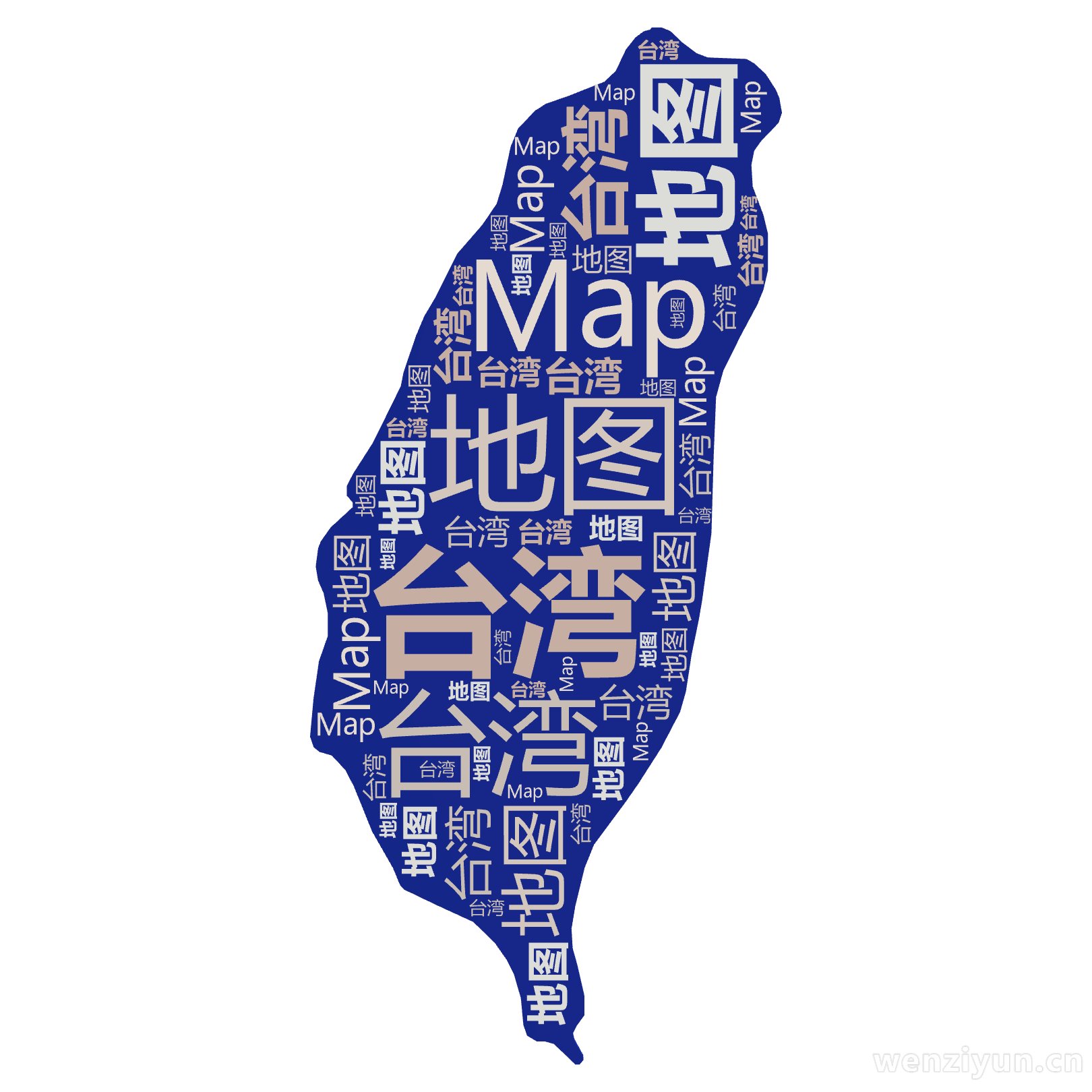 台湾,地图,Map,文字词云图-wenziyun.cn