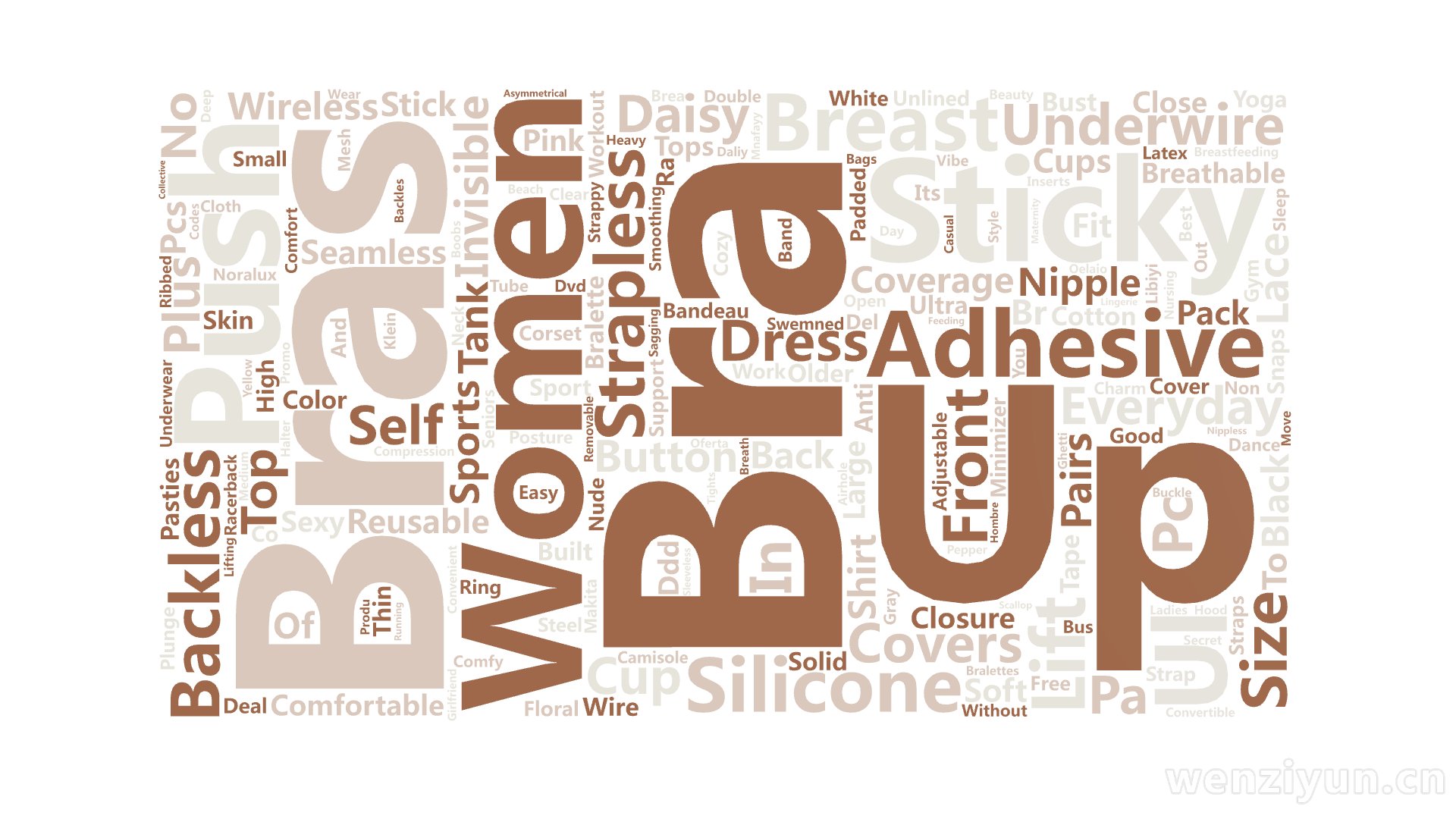 Bra,Bras,Women,Up,Sticky,Push,Strapless,Adhesive,Backless,Invisible,Fr,文字词云图-wenziyun.cn