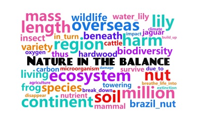 Nature in the balance,harm,soil,ecosystem,overseas,region,continent,mi,生成的3D文字词云图-wenziyun.cn