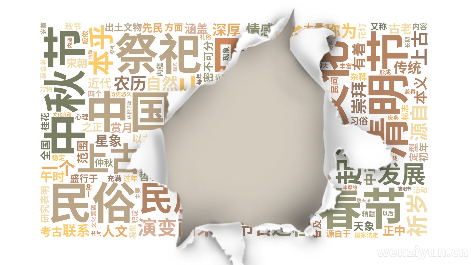 传统节日,中国,文化,春节,清明节,端午节,中秋节,民俗,祭祀,上古时代,端午,传承,民族,历史,起源,本乎,发展,演变而来,祈岁,过程,一,文字词云图-wenziyun.cn