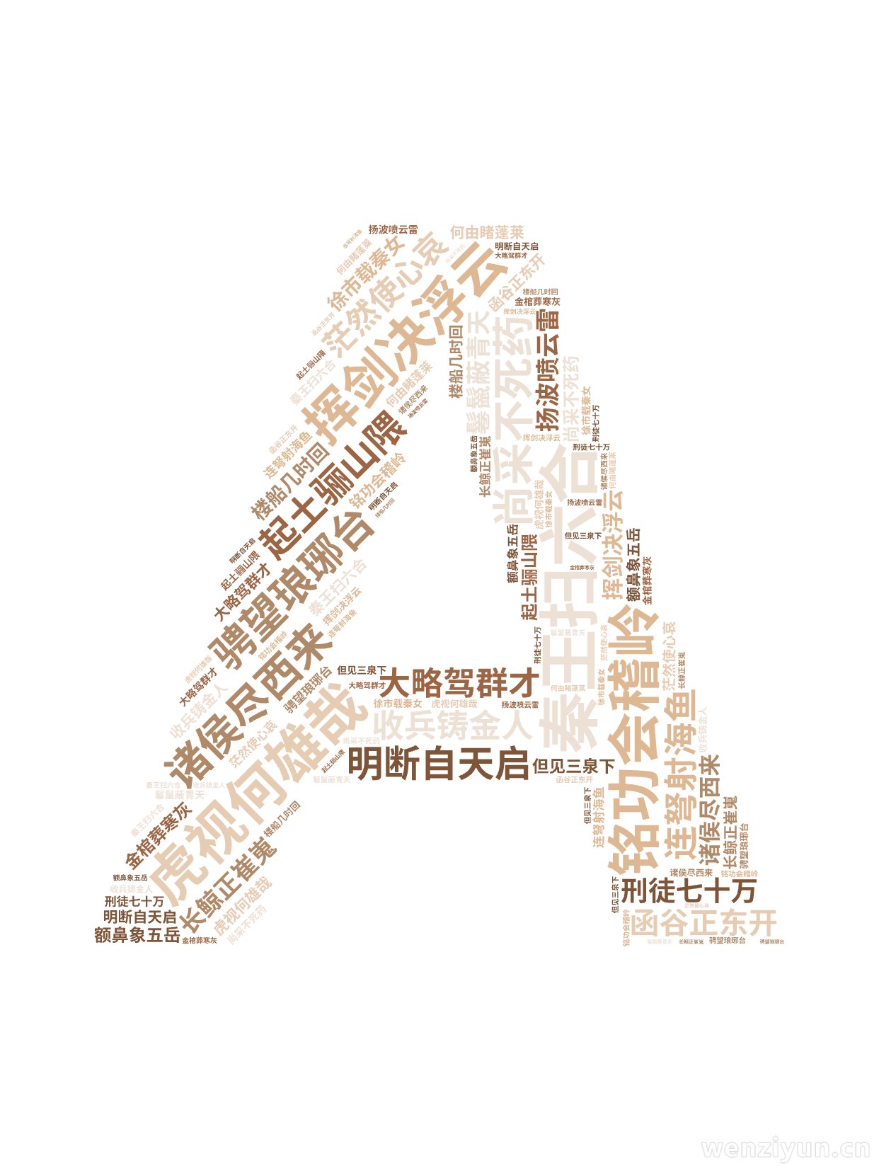 ,秦王扫六合,虎视何雄哉,挥剑决浮云,诸侯尽西来,明断自天启,大略驾群才,收兵铸金人,函谷正东开,铭功会稽岭,骋望琅琊台,刑徒七十万,起土骊,文字词云图-wenziyun.cn