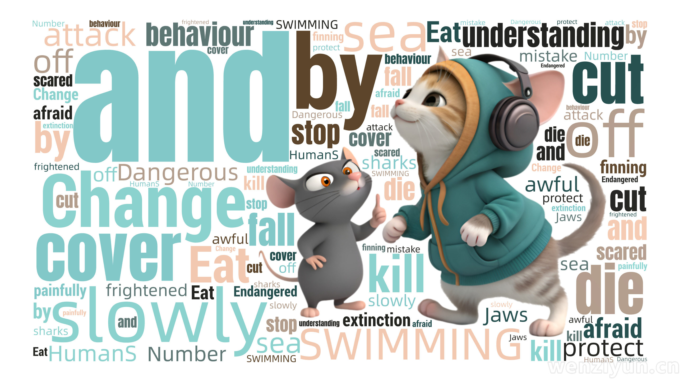 and,slowly,Change,SWIMMING,by,cover,off,understanding,behaviour,sea,at,文字词云图-wenziyun.cn