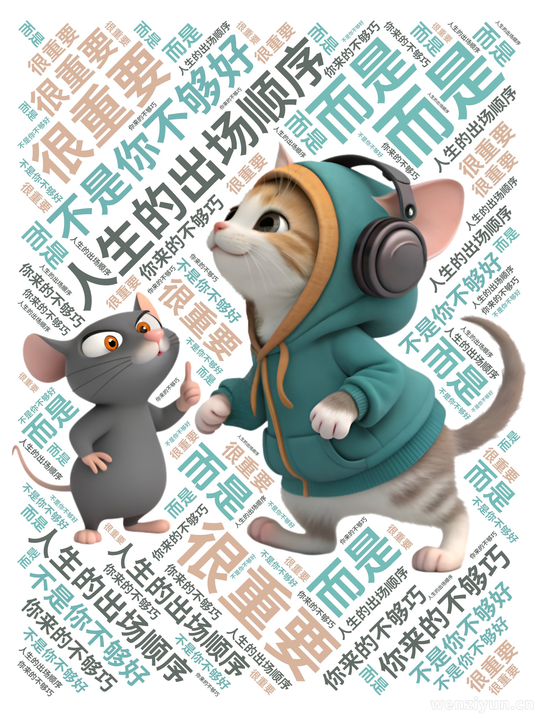 人生的出场顺序,很重要,不是你不够好,而是,你来的不够巧,文字词云图-wenziyun.cn