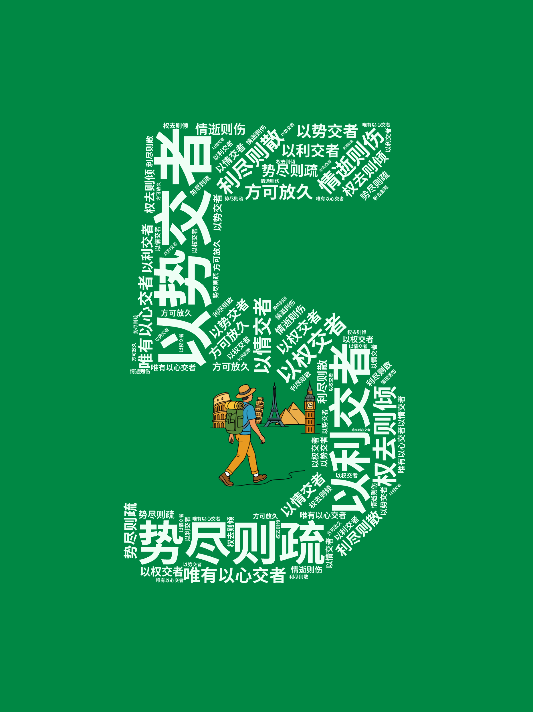 以势交者,势尽则疏,以利交者,利尽则散,以权交者,权去则倾,以情交者,情逝则伤,唯有以心交者,方可放久,文字词云图-wenziyun.cn