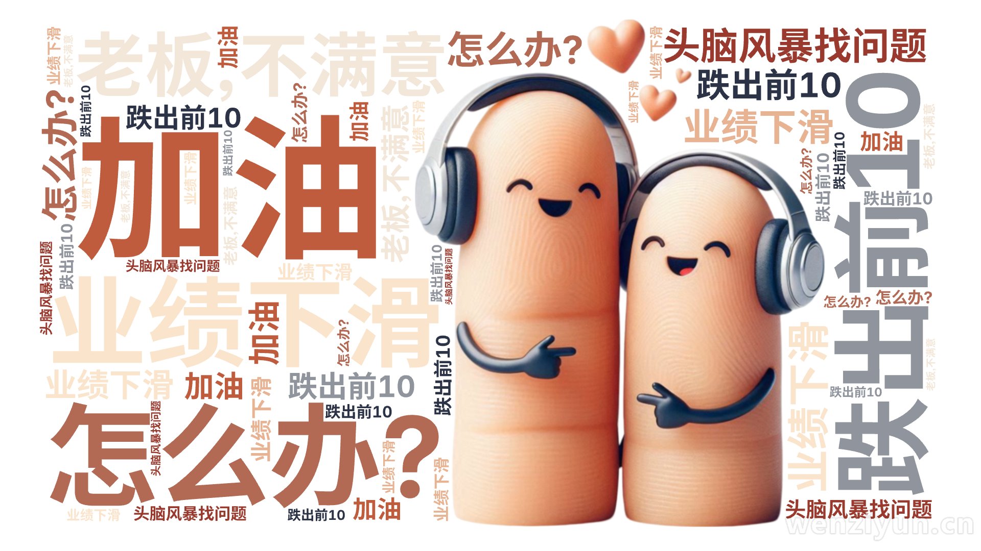 业绩下滑,跌出前10,怎么办?,老板,不满意,加油,头脑风暴找问题,文字词云图-wenziyun.cn