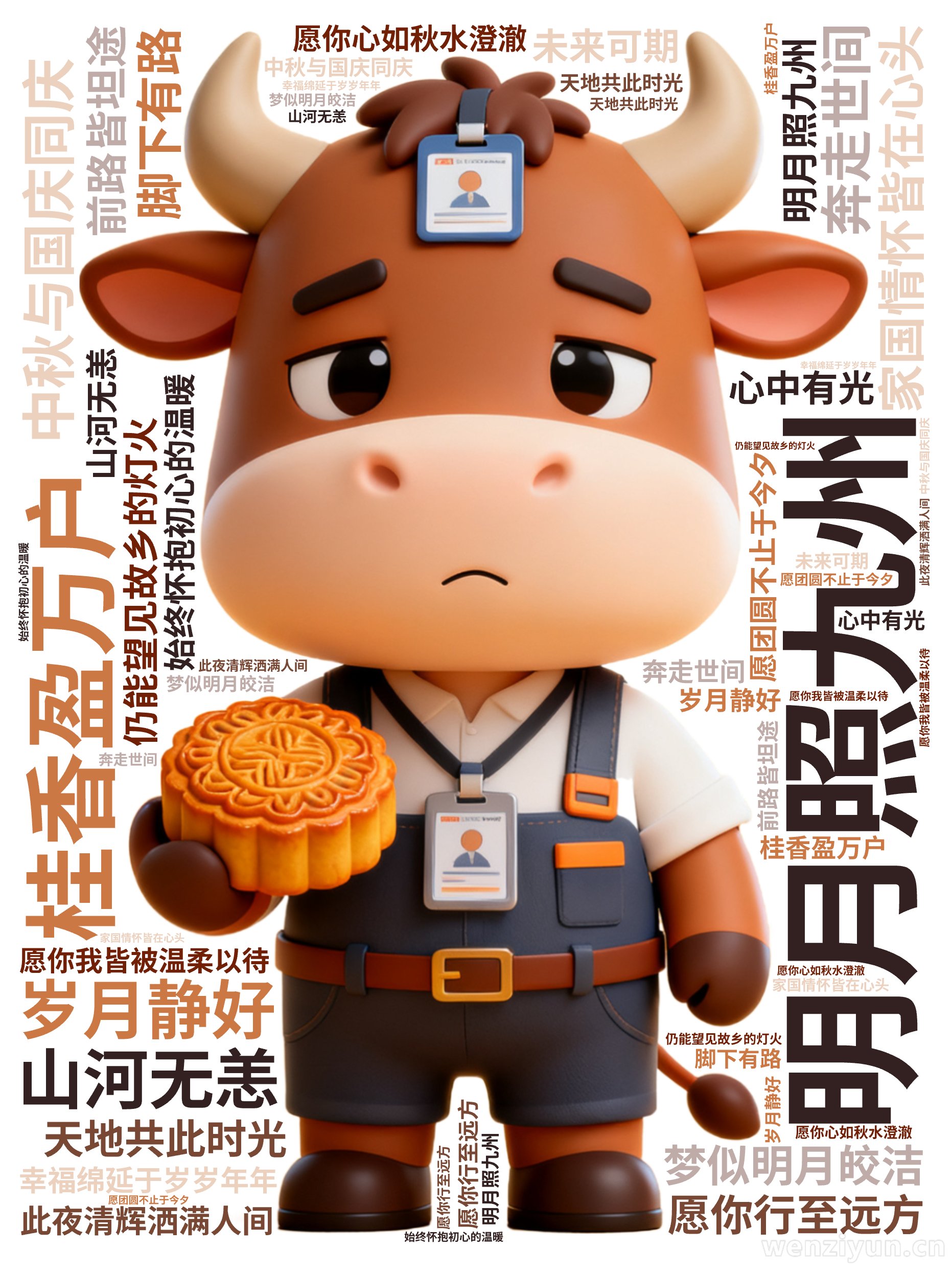 明月照九州,桂香盈万户,中秋与国庆同庆,天地共此时光,愿你心如秋水澄澈,梦似明月皎洁,山河无恙,岁月静好,家国情怀皆在心头,愿你行至远方,仍,文字词云图-wenziyun.cn