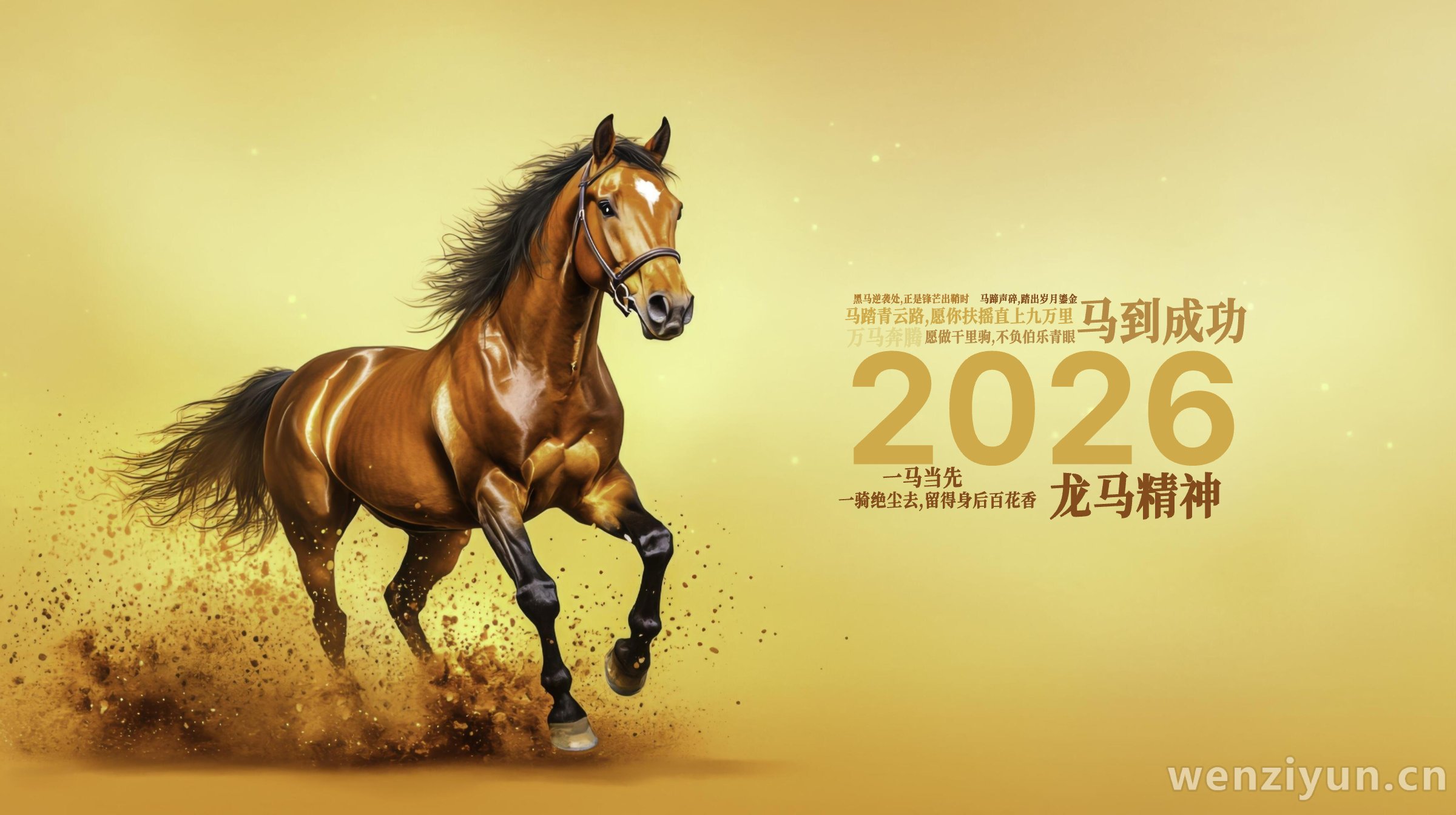 2026,马到成功,龙马精神,马踏青云路,愿你扶摇直上九万里,一骑绝尘去,留得身后百花香,一马当先,万马奔腾,愿做干里驹,不负伯乐青眼,马蹄,文字词云图-wenziyun.cn