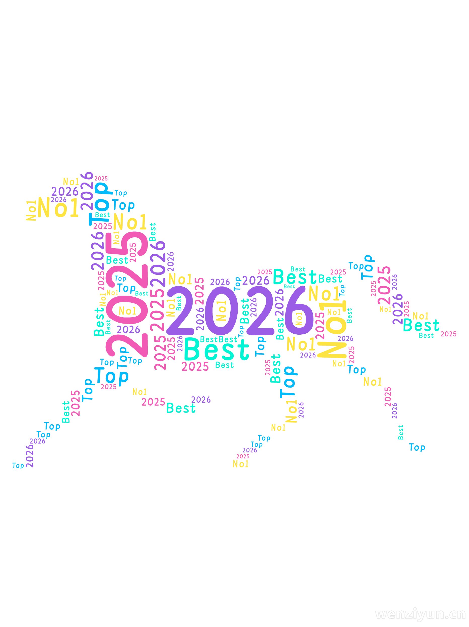 2026,2025,No 1,Top,Best,文字词云图-wenziyun.cn