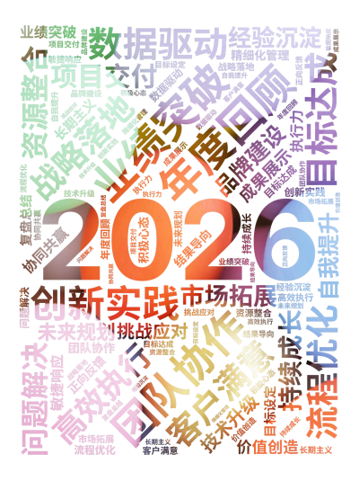标签云:2026,年度回顾  ,业绩突破  ,目标达成  ,团队协作  ,创新实践  ,流程优化  ,客户满意  ,数据驱动  ,战略落地  ,持续,文字词云图-wenziyun.cn