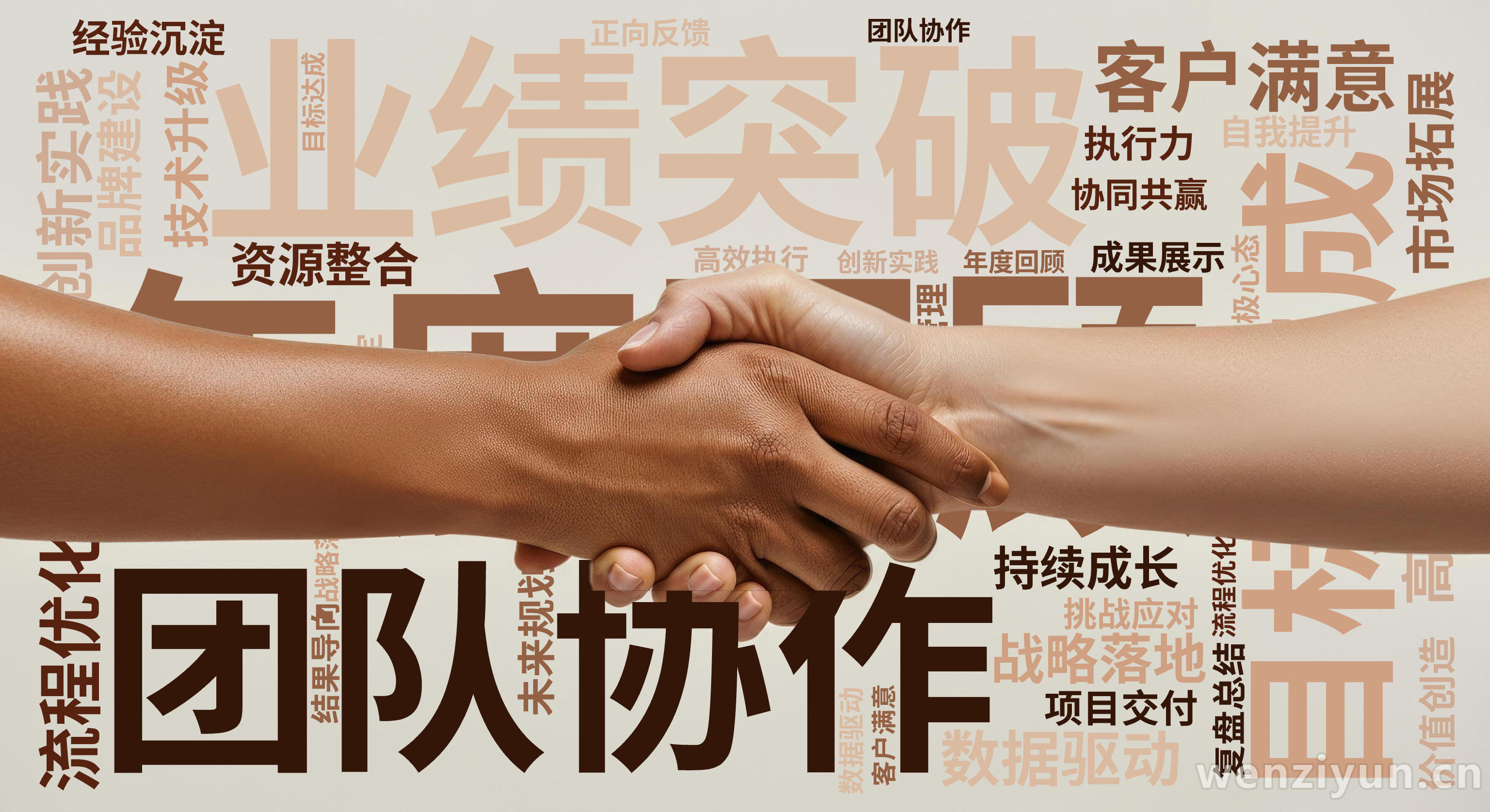 年度回顾  ,业绩突破  ,目标达成  ,团队协作  ,创新实践  ,流程优化  ,客户满意  ,数据驱动  ,战略落地  ,持续成长  ,,文字词云图-wenziyun.cn