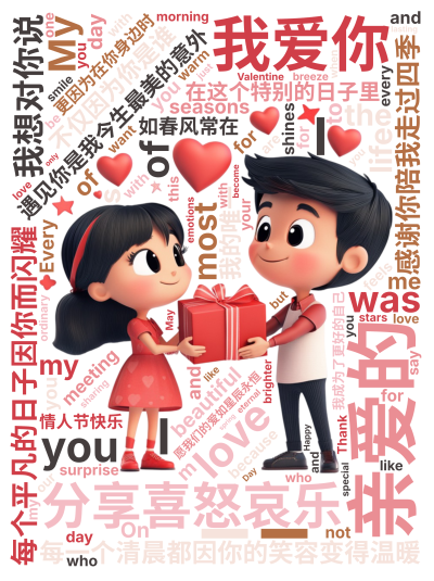 标签云:亲爱的,遇见你是我今生最美的意外,每个平凡的日子因你而闪耀,每一个清晨都因你的笑容变得温暖,感谢你陪我走过四季,分享喜怒哀乐,在这个特别的日,文字词云图-wenziyun.cn
